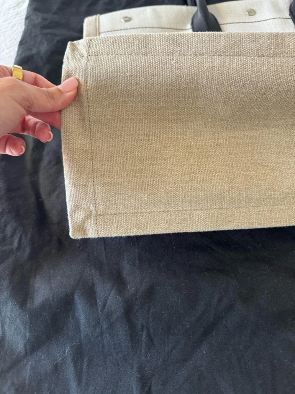 Saint Laurent Rive Gauche Tote with Black Handles - Picture 7 of 8